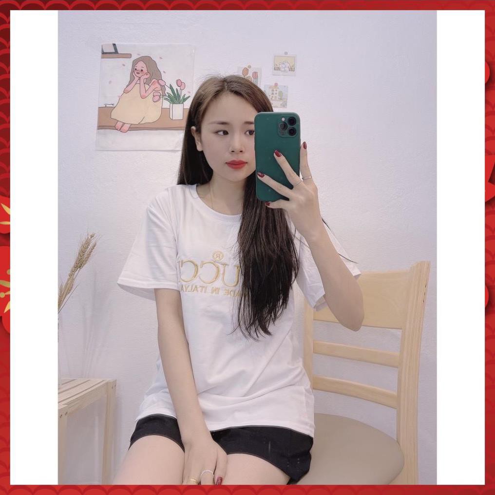 Áo Phông Nữ, Áo Thun Nữ Chữ Thêu Chất Thun Cotton Hàng Qc Siêu Mát | BigBuy360 - bigbuy360.vn
