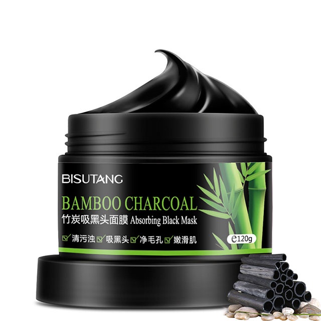 Tuýp Mặt Nạ Lột Mụn Đầu Đen Than Tre Bisutang Bamboo Charcoal 120g