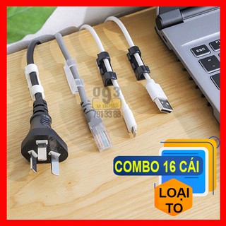 Combo 16 Kẹp Dây Điện Sắp Xếp Dây Điện 40x15x11 mm