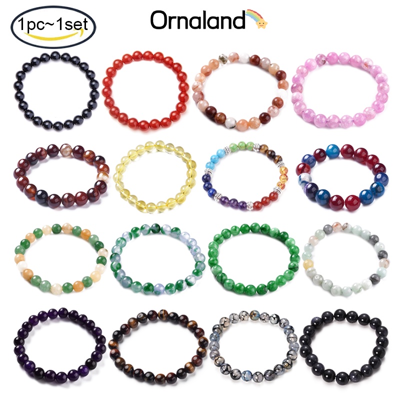 1 Bộ Hạt Xâu Chuỗi Tròn Màu Đen Tự Nhiên 50~52mm Dùng Làm Vòng Đeo Tay