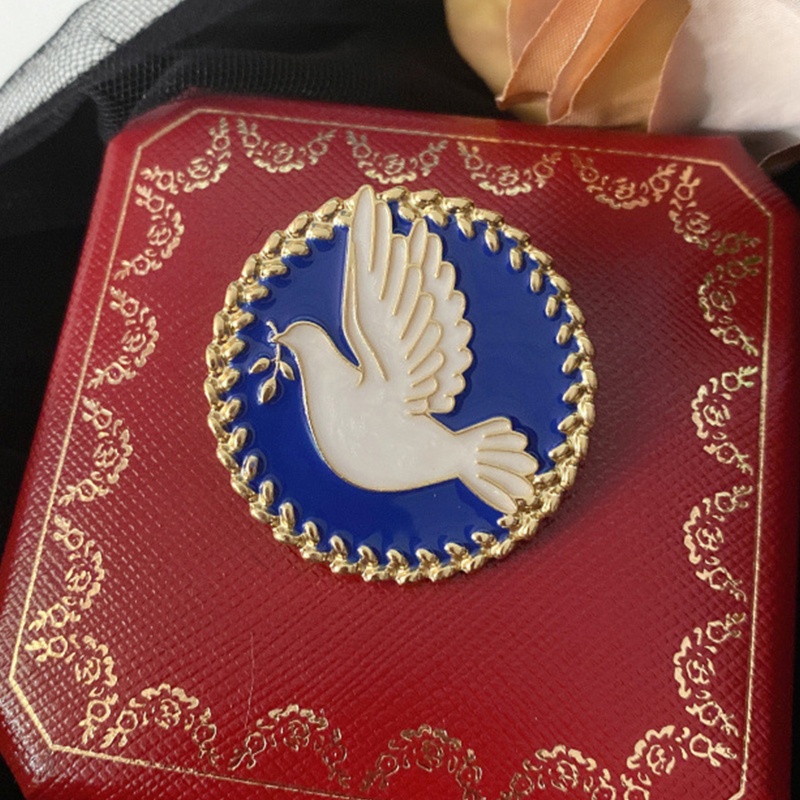 Ghim Cài Áo Kim Loại Hình Đôi Chim Bồ Câu Dễ Thương