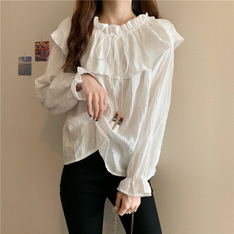 Áo Nữ Cổ Bèo Kiểu Dáng Hàn Quốc VV421 | BigBuy360 - bigbuy360.vn