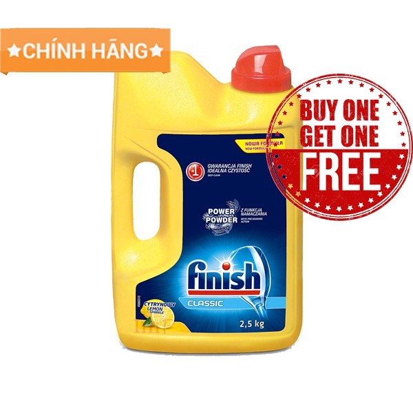  Bột rửa chén Finish Classic Powder Hương chanh 2,5kg ( NK Đức )