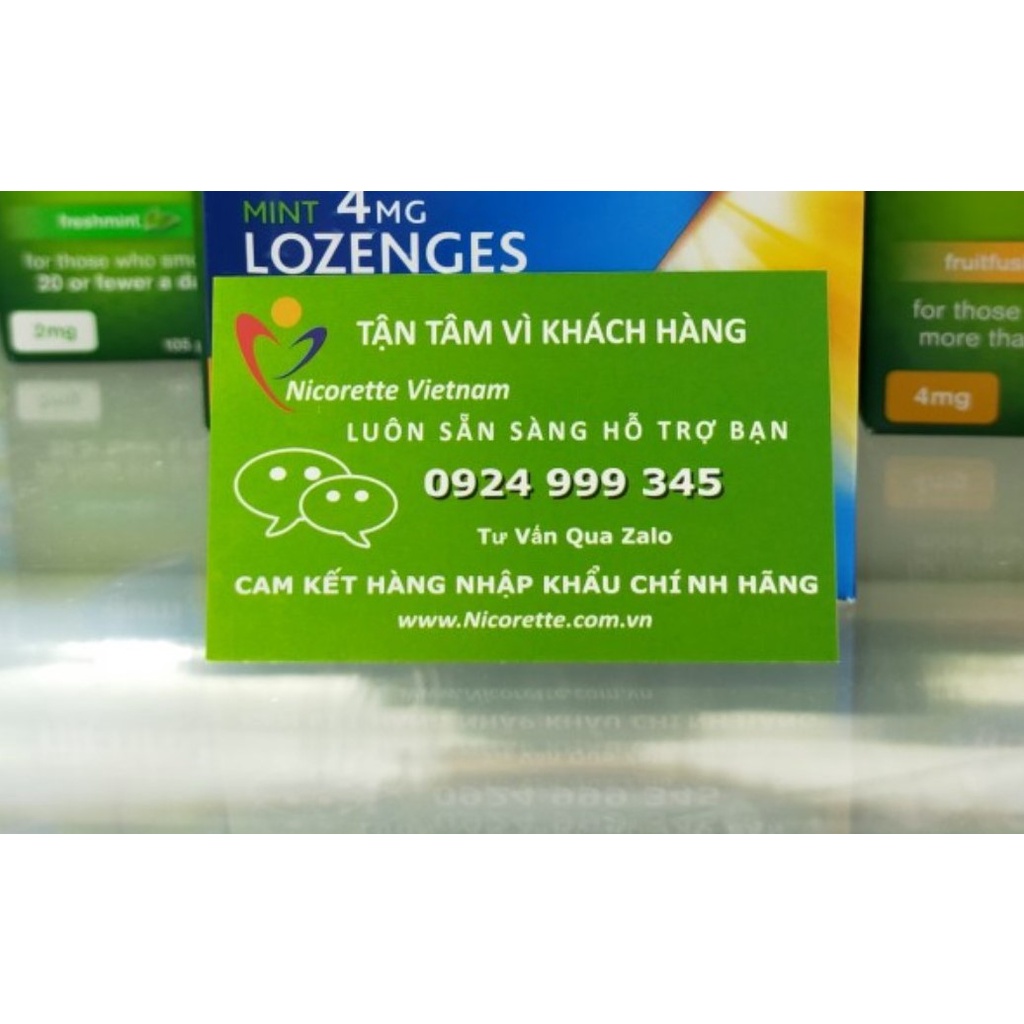 Kẹo cai thuốc Nicotine 4mg hộp 132 viên Ngậm