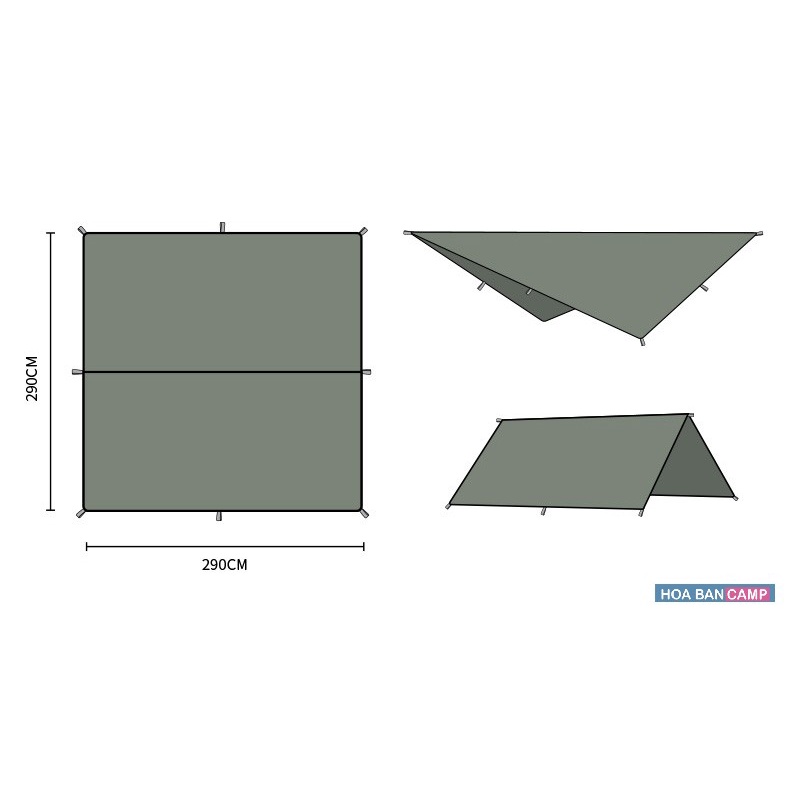 Tăng Dã Ngoại 290x290cm