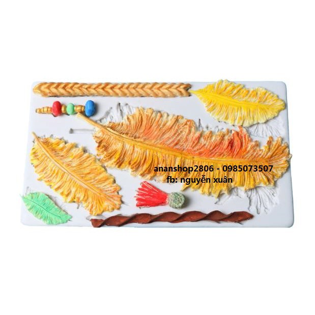 Khuôn silicon lông vũ - M4