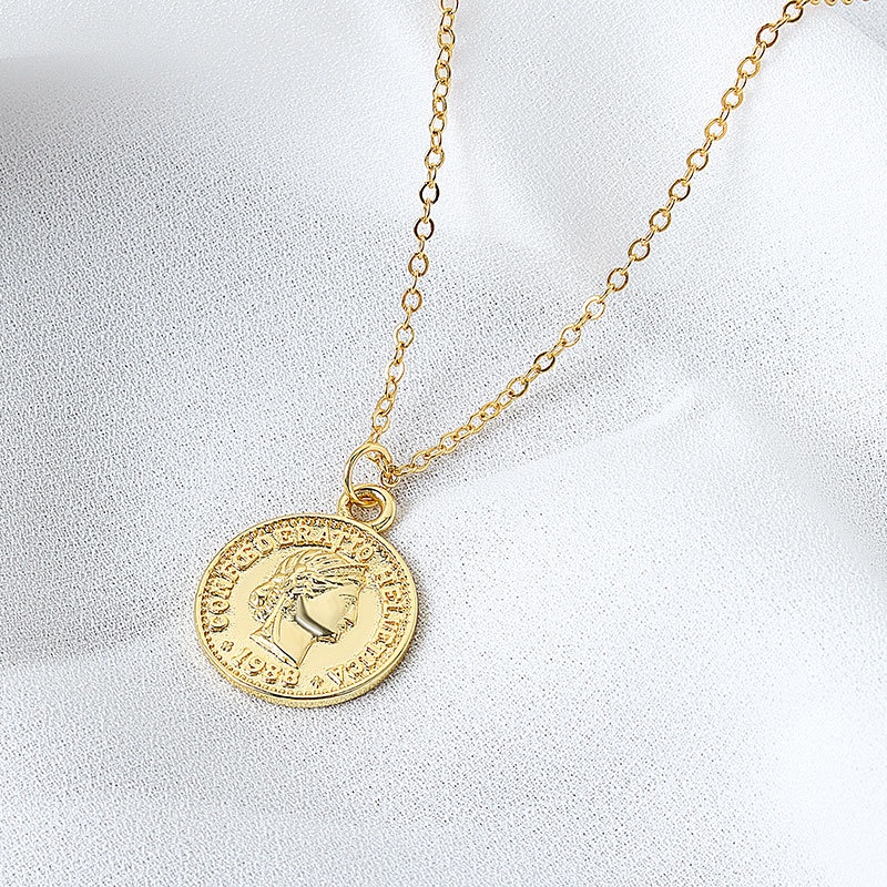 Vòng cổ Mặt Đồng Xu May Mắn Thời Trang Dành Cho Nữ