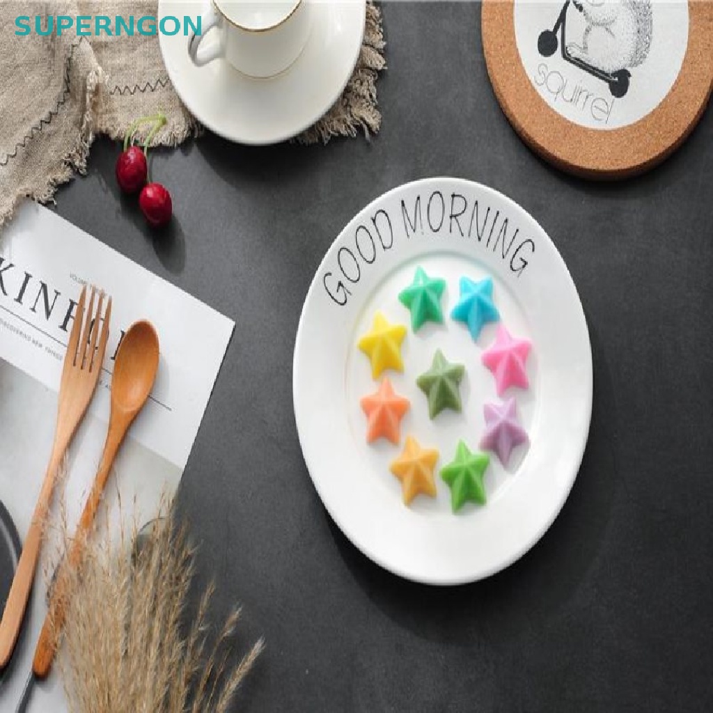 Khuôn Silicone Tự Làm Xà Phòng 12 Lỗ Hình Ngôi Sao 3d