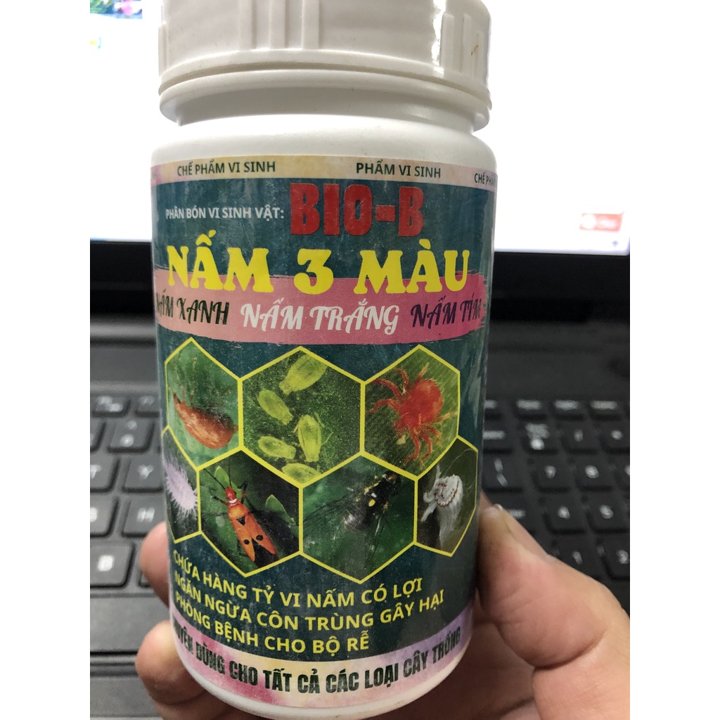 Chế phẩm vi sinh Nấm 3 mầu - chuyên trị ký sinh trùng, rệp sáp, nhện đỏ... (150 gram) - Thân thiện với môi trường