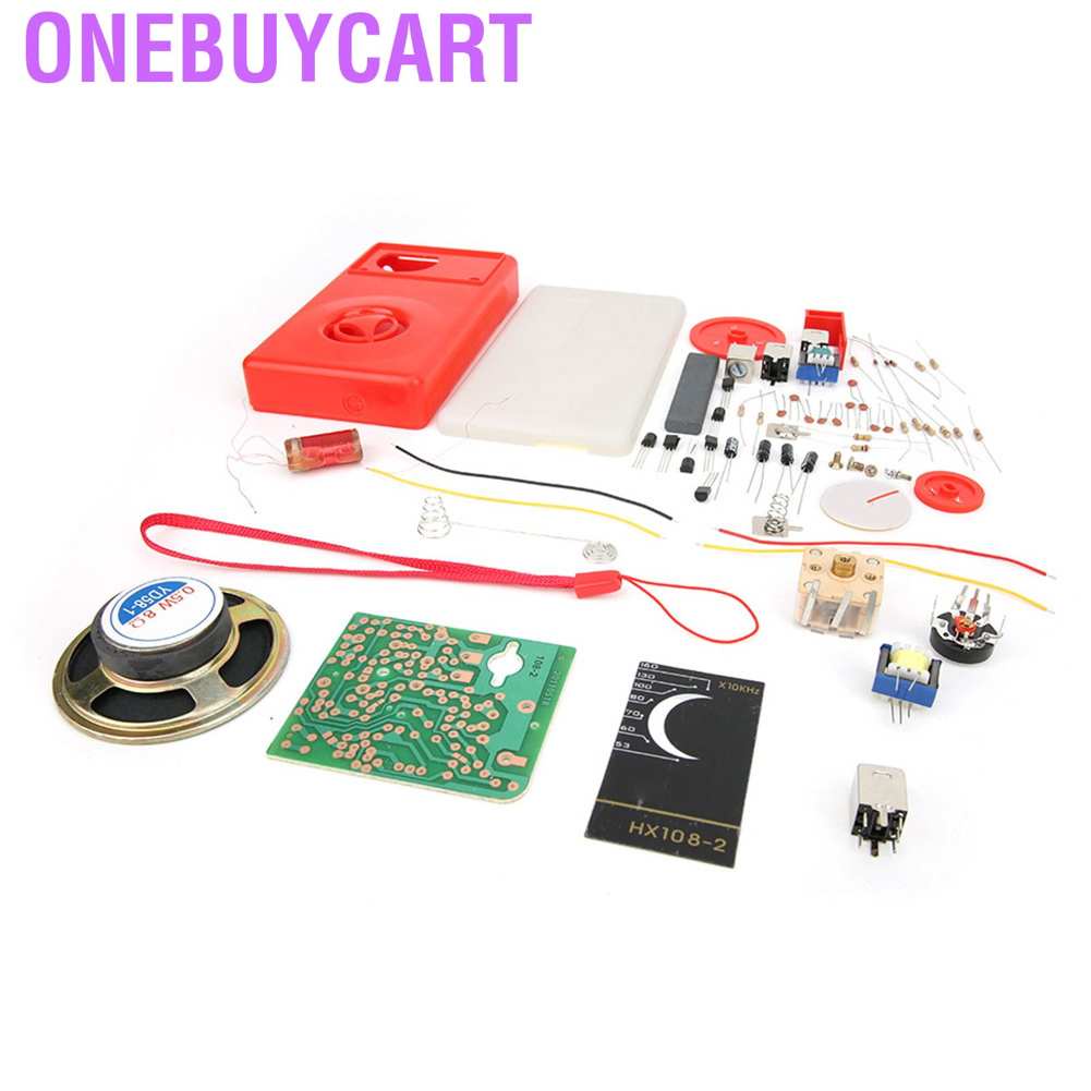 Onebuycart HX108-2 7 Tube Radio Electronic DIY Kit Learning Set Parts