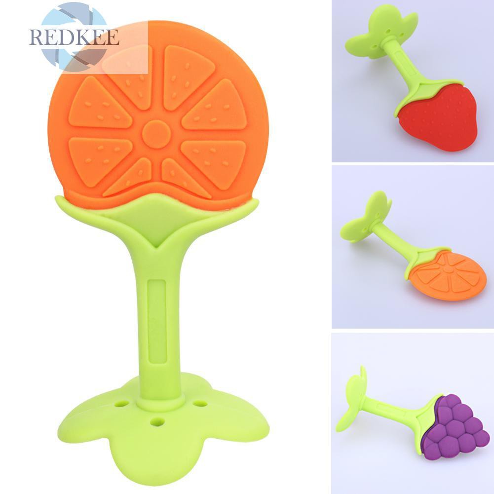 Redkee Fruit Design Available Cute Silicone Teether Baby Infant Set Tree Teethers