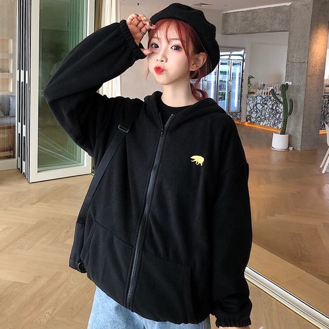 ÁO KHOÁC BÔNG NỈ THÊU HÌNH ( ảnh thật ở phía sau ) | BigBuy360 - bigbuy360.vn