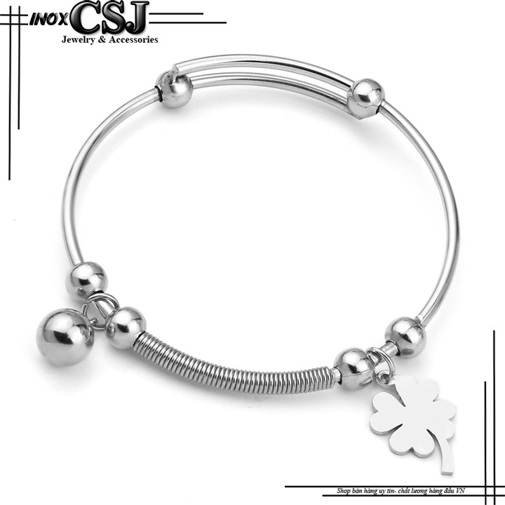 Vòng tay nữ hình cỏ 4 lá nhỏ xinh