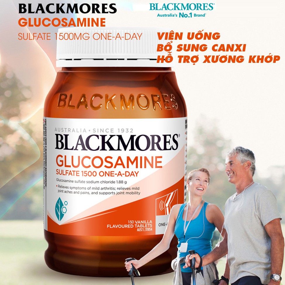[HÀNG CHÍNH HÃNG] Viên uống Blackmores Glucosamine 1500mg Úc 180 viên mẫu mới