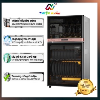 Tủ sấy chén bát khử trùng midea mxv-zlp80xc65-r