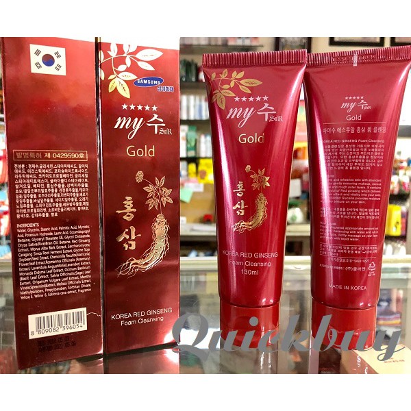 Sữa rửa mặt ngăn ngừa nám Hồng sâm MY GOLD 130ml | BigBuy360 - bigbuy360.vn