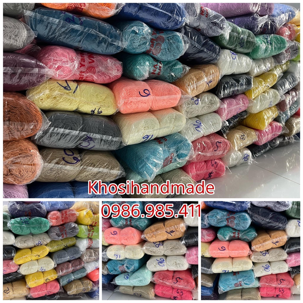 Sợi Cotton Việt Nam 1mm (Mã 51 đến 96) (Cuộn 100gram)