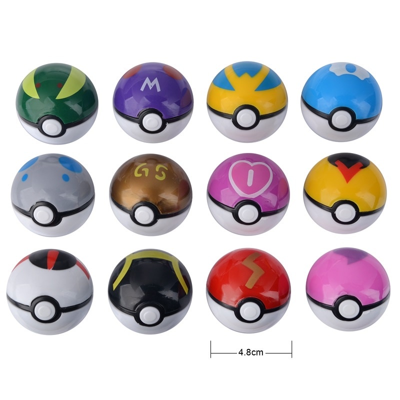 Set 12 mô hình đồ chơi quả cầu Pokemon vui nhộn cho bé