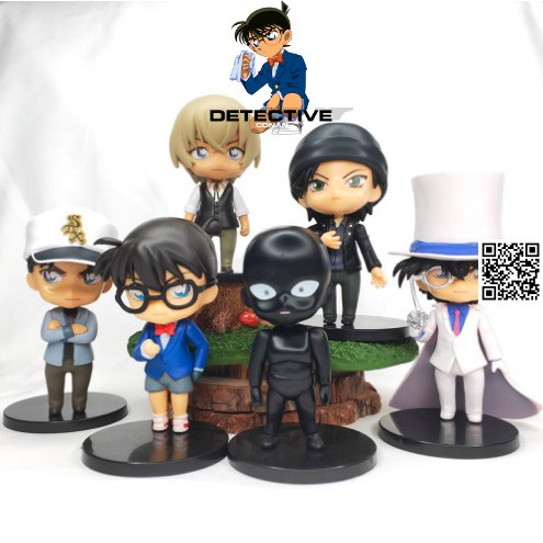 1658 Mô hình thám tử lừng danh Conan chibi loại lớn nhiều hình Kaitou Kid Tooru Amuro Suichi Akai Heiji Hattori Bóng đen