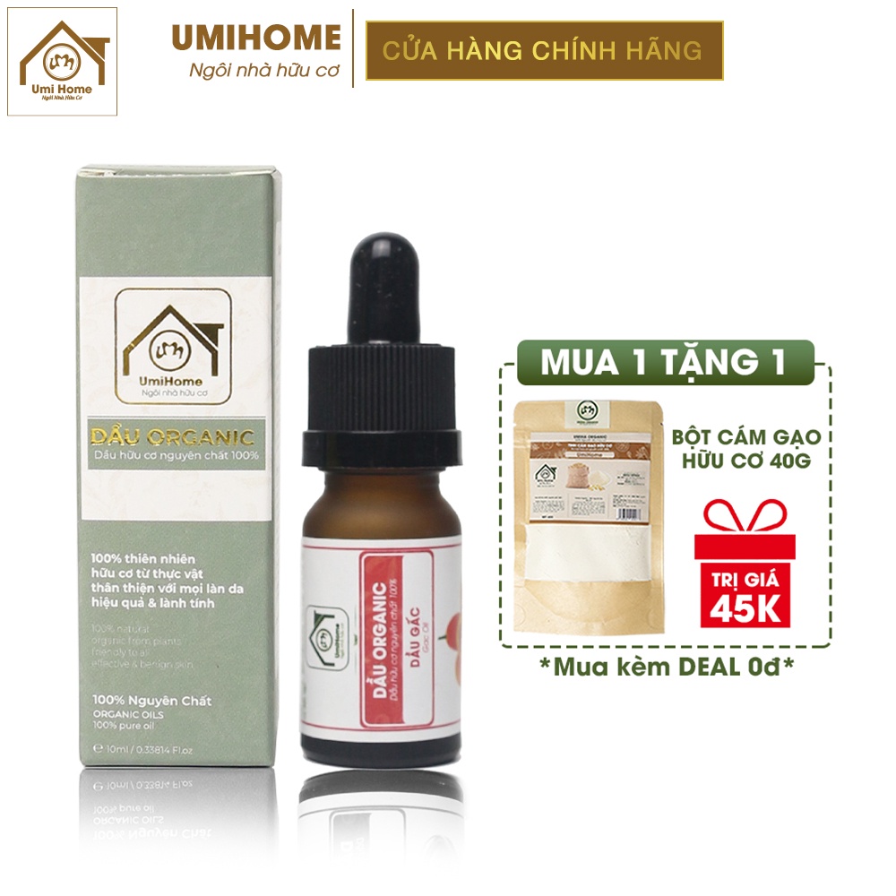 Dầu Gấc giảm nám tàn nhang, dưỡng da mắt nguyên chất UMIHA hữu cơ | Gac Fruit Oil 100% Organic 30ml