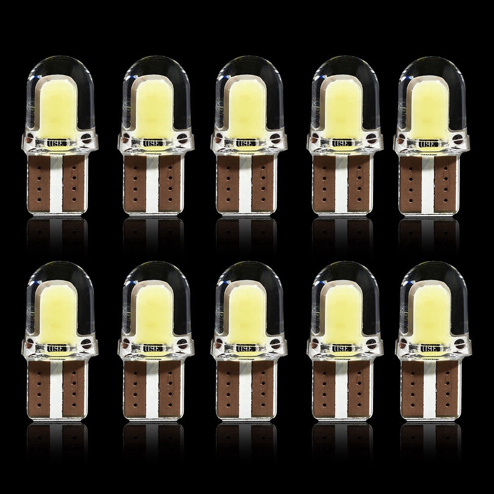 Bộ 10 Đèn LED 4 SMD Chất Liệu Silica Gel Màu Sắc Trắng Cho Biển Số Xe Hơi