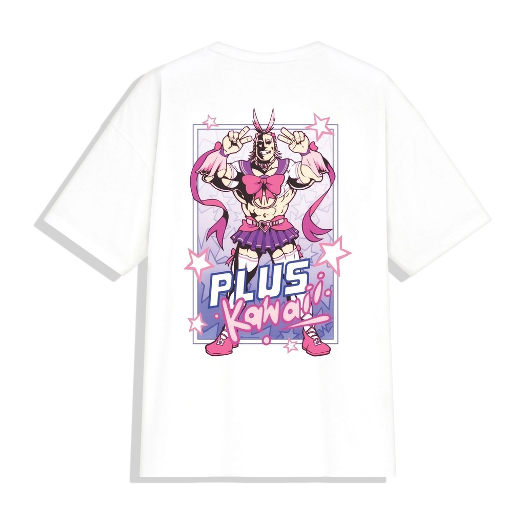 Áo Thun Unisex Tay Lỡ Form Rộng Hình Nhân Vật Yagi Toshinori aka All Might Boku no Hero Academia In 2 Mặt