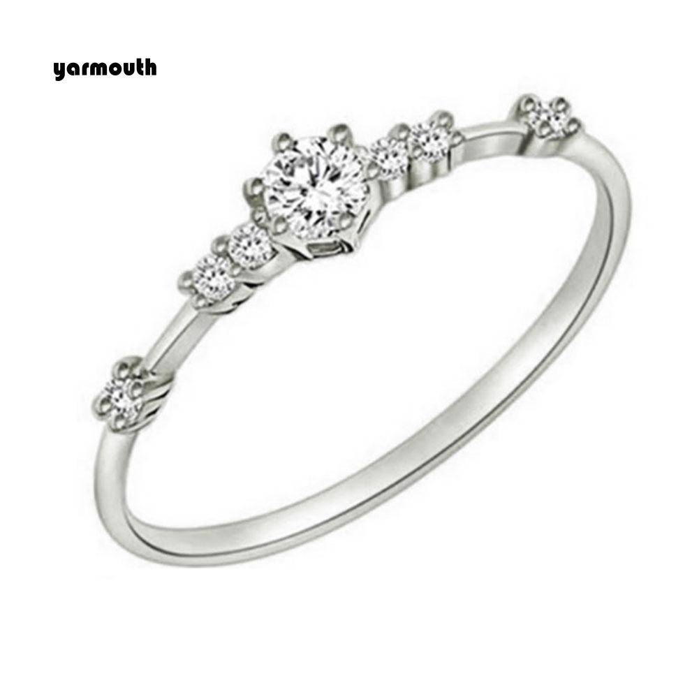 Nhẫn ĐíNh Kim Cương Giả ThờI Trang Cho Nữ