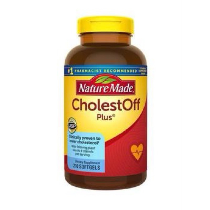 [ DATE 02.2023 Mẫu Mới ] Viên Giảm Cholesterol Trong Máu Nature Made CholestOff Plus 210 viên