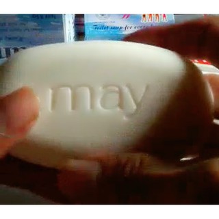 Lẻ 1 bánh xà phòng MAY trắng (xà bông cục thơm) 80g