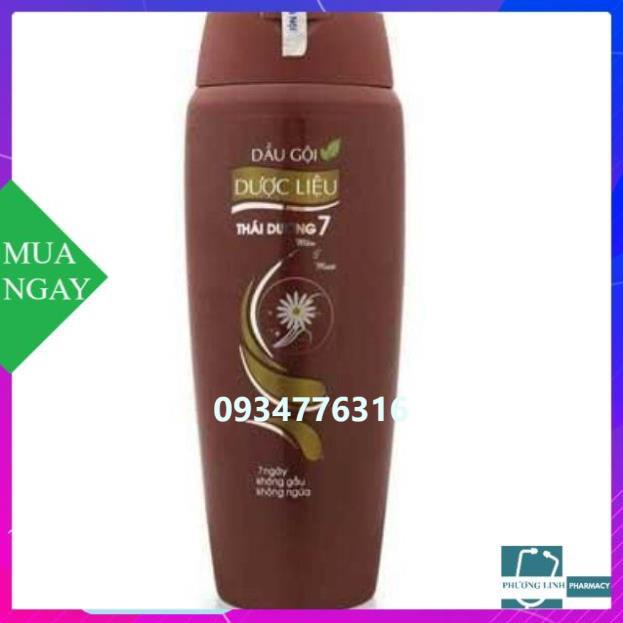 Dầu gội Dược Liệu Thái Dương 7 màu Nâu 200ml: 7 ngày hết gàu, hết ngứa