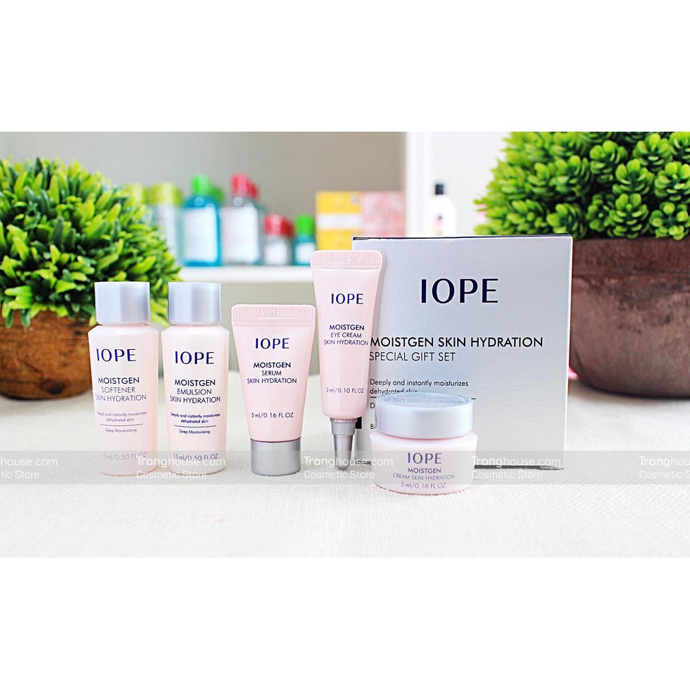 [chính hãng- shop sale lỗ]Bộ dưỡng IOPE Hyaluronic Special Gift 5 Items màu xanh dương