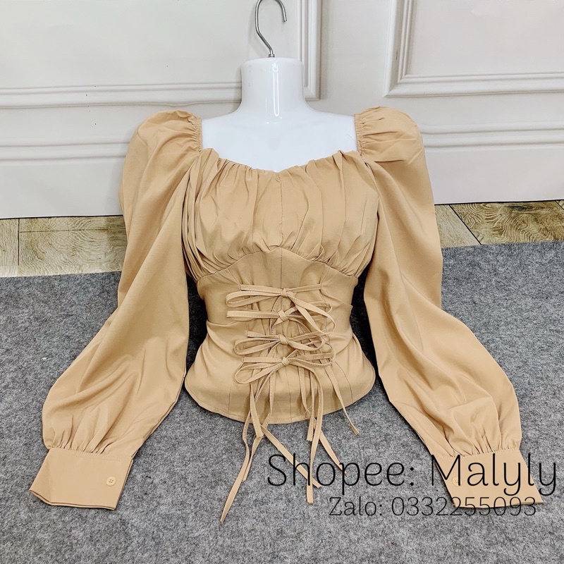 [Mã FAMARAL1 giảm 10K đơn 50K] [ MÃ 39 ] ÁO CỔ VUÔNG TAY PHỒNG , ĐAN DÂY CỰC XINH | BigBuy360 - bigbuy360.vn