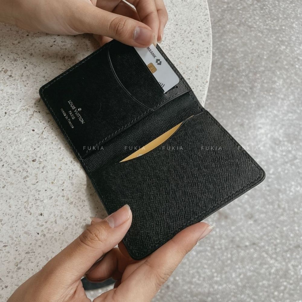 Ví da thủ công name card gập IV cao cấp tiện lợi FUKIA VDL040