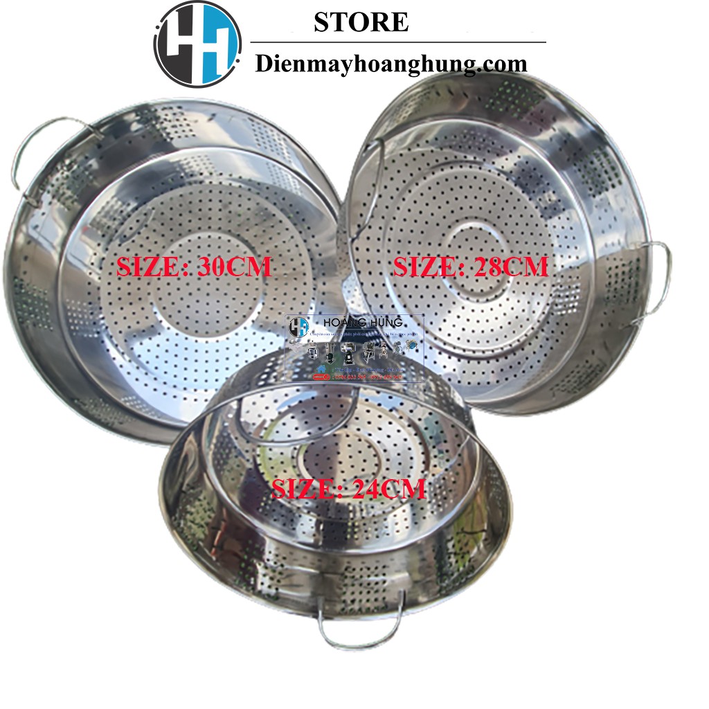 COMBO 03 Chiếc Rổ INOX đa năng dùng để hấp và đựng thức ăn, Chất liệu INOX siêu bền
