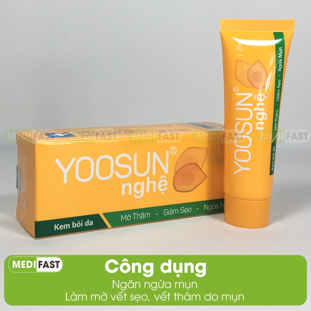 Yoosun Kem nghệ Tuýp 25g - ngăn ngừa mụn, ngăn ngừa thâm sẹo từ tinh chất nghệ