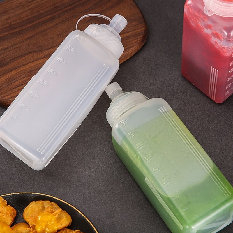 Bình Nhựa Đựng Nước Sốt/Gia Vị Cỡ Lớn Chống Rò Rỉ 800/1000ML
