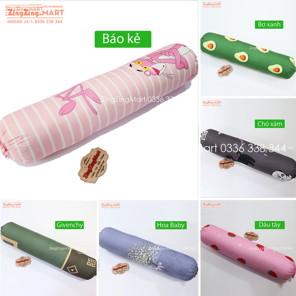 Vỏ gối ôm kích thước 35x105 cm chất liệu poly cotton nhiều mẫu mới 2019 (chát để chọn mẫu nhé)