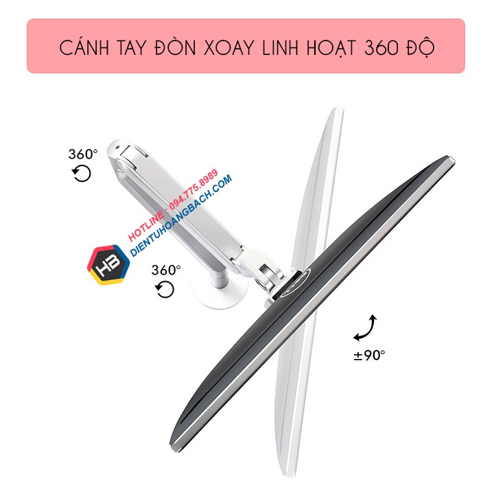 Giá Treo Đỡ Kẹp Laptop OZ 1S - Macbook - Ipad 12 - 17 Inch / Màn Hình Máy Tính 17 - 32 Inch / Hợp Kim Nhôm