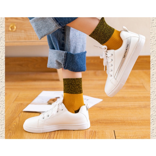 Vớ kim tuyến cổ cao Nữ phong cách thể thao, đường phố, năng động.