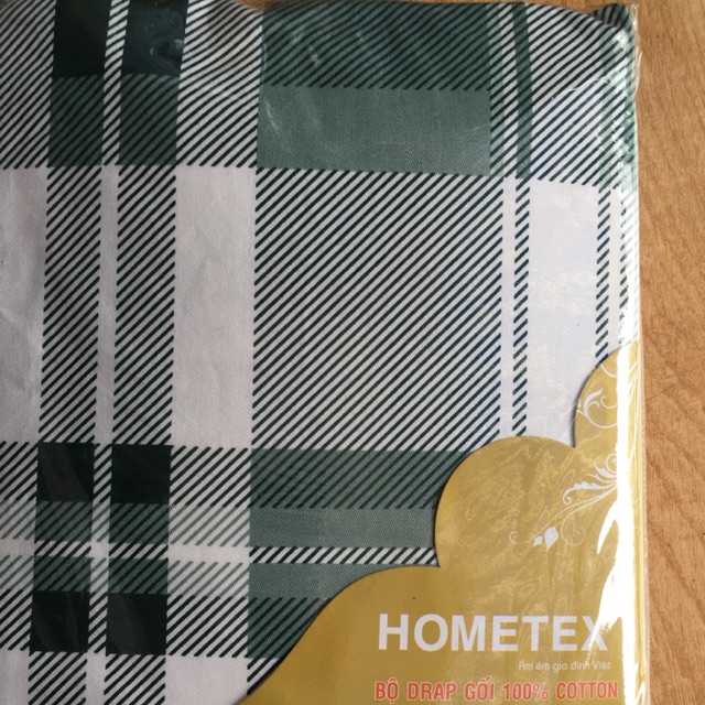 BỘ DRAP GỐI COTTON HOMTEX 180x200x25cm