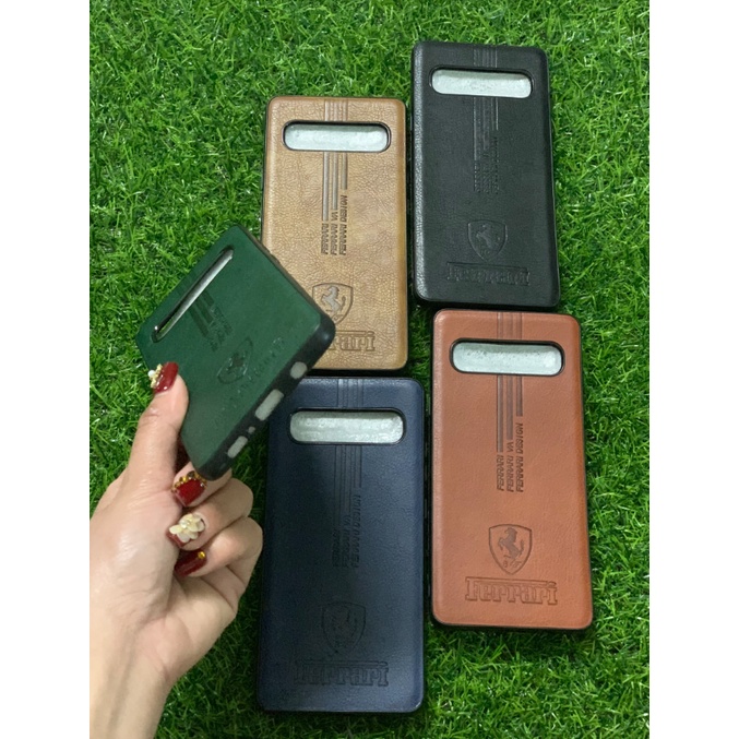 Ốp lưng Samsung S10 5G dẻo giả da nhiều màu họa tiết vân vải Samsung S10 5G
