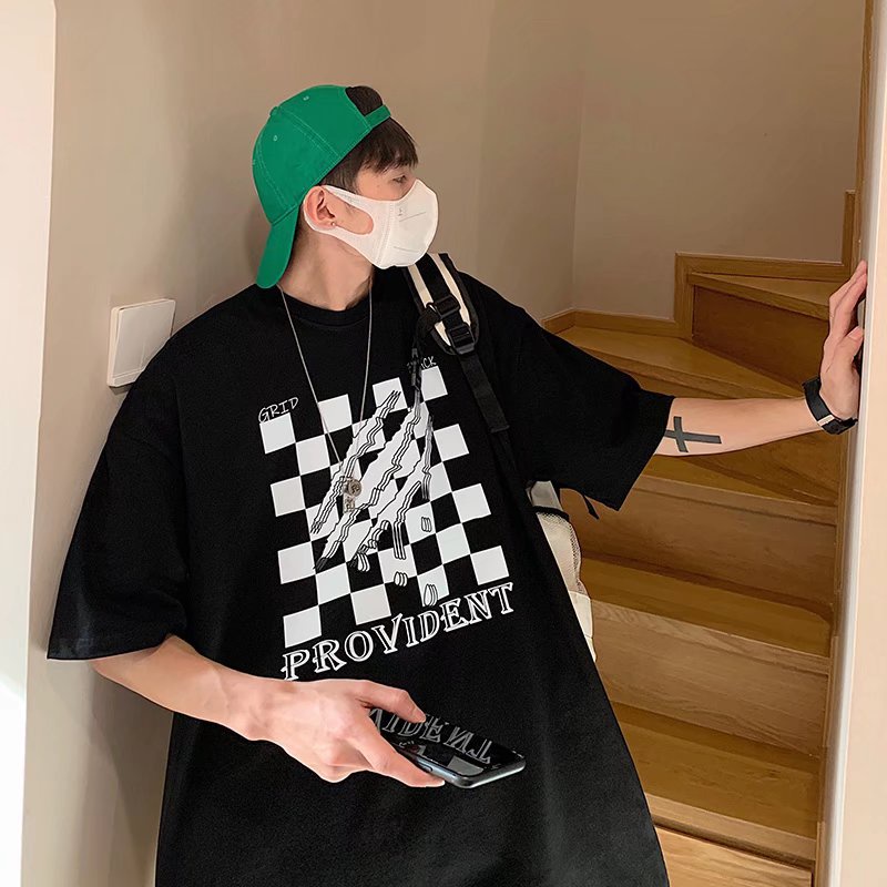 Áo Thun Tay Ngắn Dáng Rộng In Chữ Phong Cách Hip Hop Thời Trang Mùa Hè Cho Nam Giới Size M-8XL