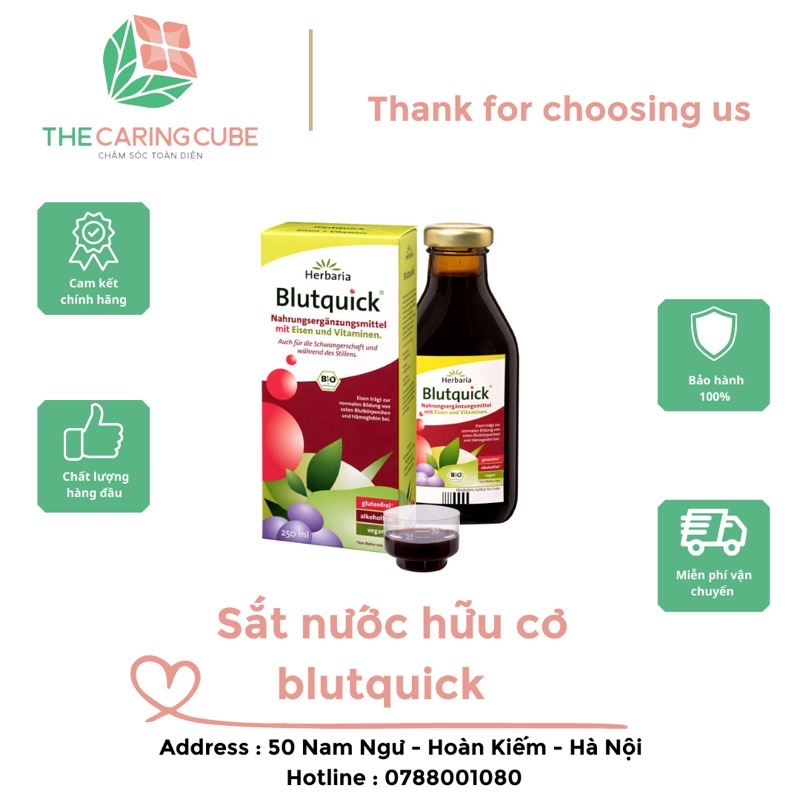 Sắt hữu cơ Blutquick 250ml/500ml