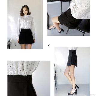 Chân váy chữ A lưng cao