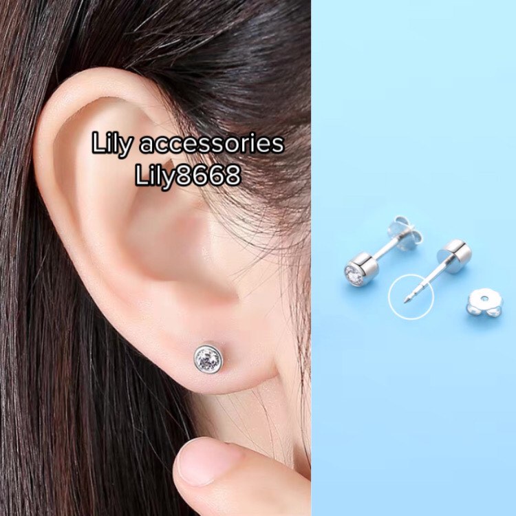 khuyên tai đinh tán dùng xỏ lỗ khuyên titan không gỉ không dị ứng