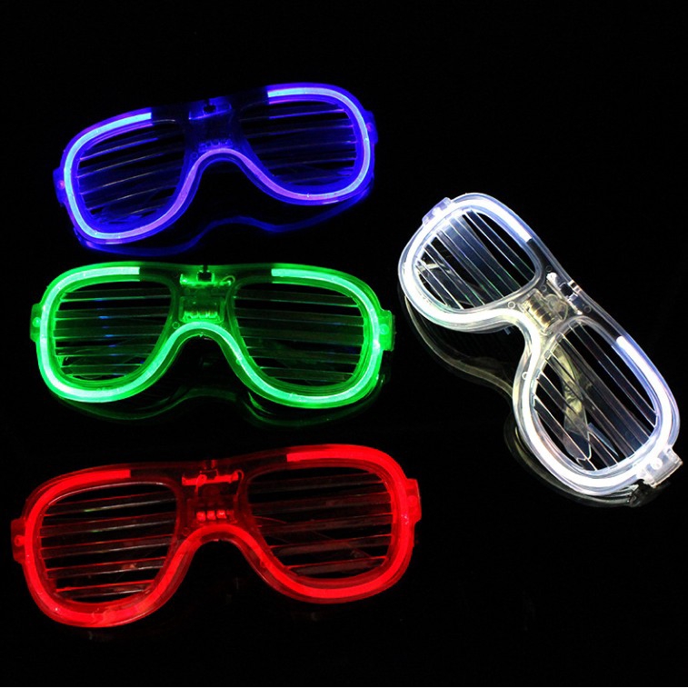 Mắt Kính Nhựa Sọc Ngang Phối Đèn Led Độc Đáo Cá Tính Cho Nam Và Nữ | BigBuy360 - bigbuy360.vn