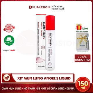 Xịt Giảm Mụn Lưng Angel's Liquid Dưỡng Da Mịn Màng- Angels Liquid Glutathione Plus Centella Calming Body Mist 150ml