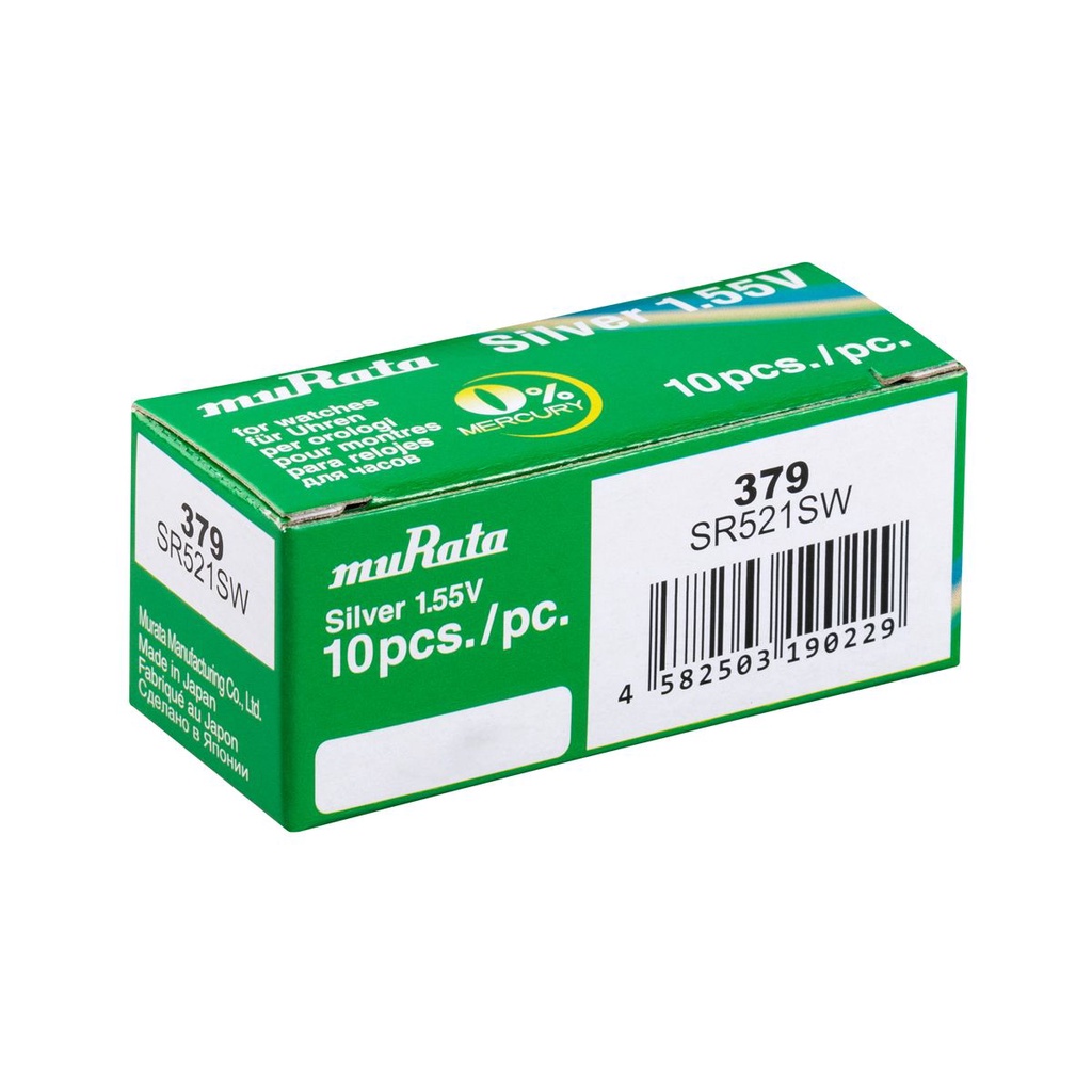 Pin đồng hồ MURATA Sony 379/ SR521SW/ LR521/ AG0 Made in Japan (Loại tốt)