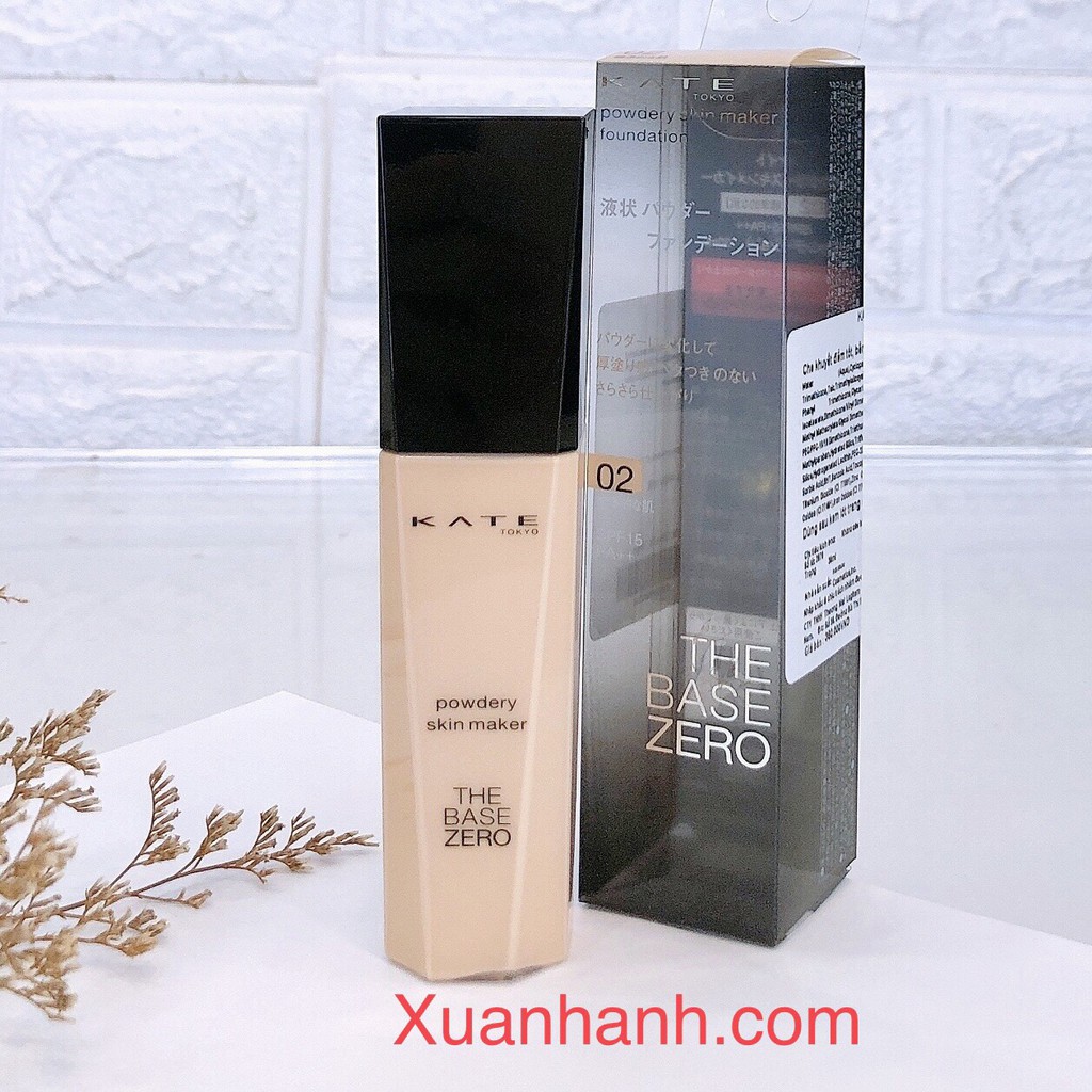 Kem nền Kanebo Kate The Base Zero Powdery che phủ tốt, lì mịn, kiềm dầu