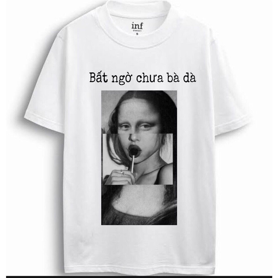 Áo Phông BẤT NGỜ CHƯA ÔNG BÀ DÀ unisex tay ngắn cổ tròn dáng rộng